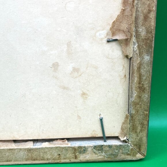 Antique 1920s Framed Photo Man Woman Wedding Roaring Twenties Ornate Wood Frame - Picture 10 of 12